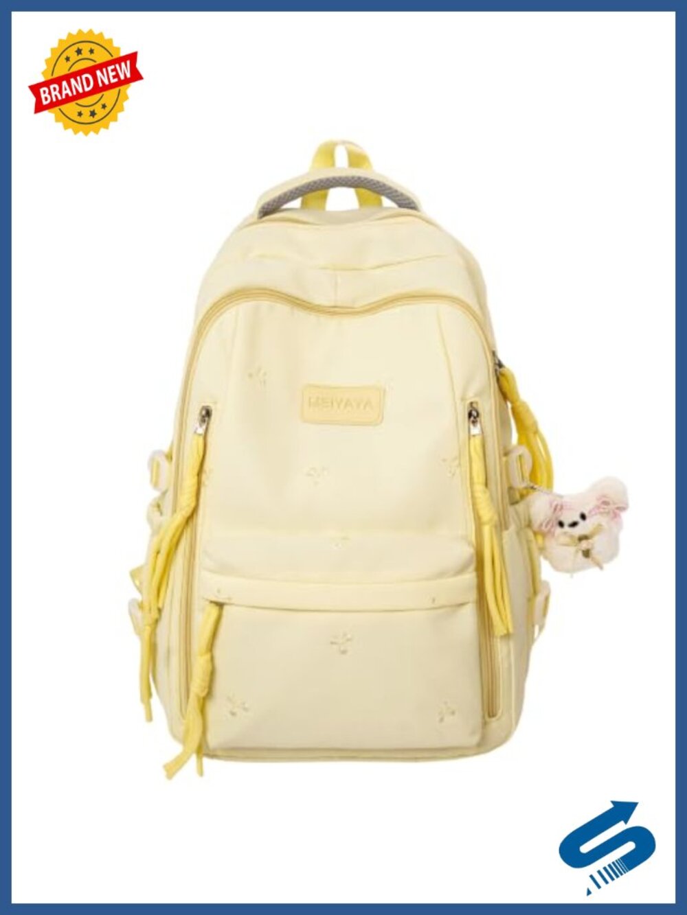 Nylon Lightweight Water Resistant Fashion Backpack Daypack for Travel Commute